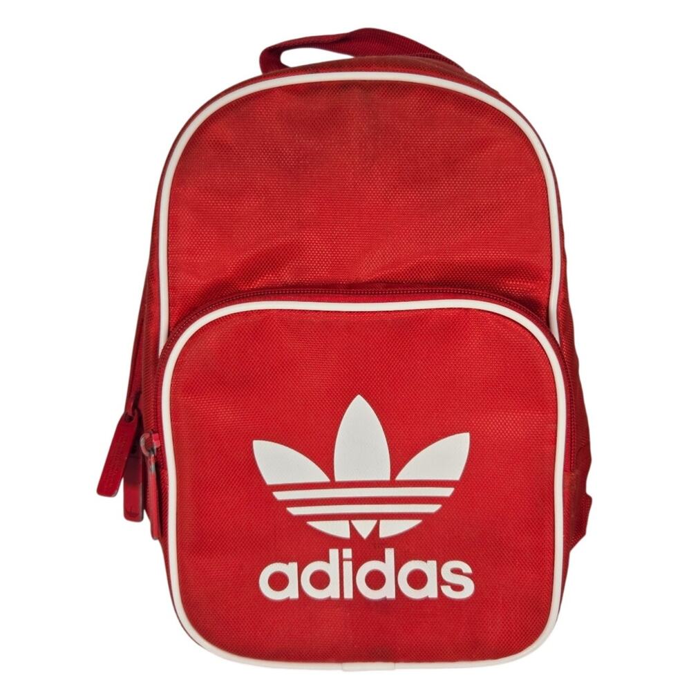 Adidas Santiago Lunch Bag Scarlet Red Insulated Retro Zip Cooler Lunch Tote/Bag